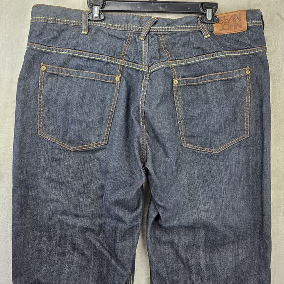 Vtg Sean John Denim Jeans Mens 40 Blue (Fits 42x30) Baggy Wide Skate Skater Y2K - Picture 6 of 12